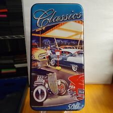 Collectors Ted's Drive In/Classic Cars Masterpieces Puzzle Multi-color Metal Tin picture