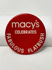 Rare Vintage Macy’s NYC Brooklyn Pinback Button - Fabulous Flatbush picture