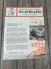 Vintage 1965 October Chats with Mom and Dad Newpaperboy Parent Newsletter picture