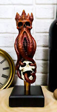 Ebros Red Octopus Demon King Crushing Skull Novelty Beer Tap Handle Figurine picture