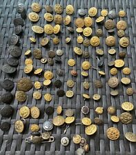 Lot Of 120+ Vintage US military Uniform Buttons assorted Civil War  WW1 WW2 picture