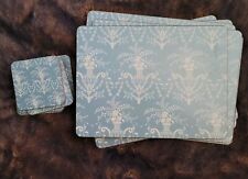 Wedgwood Cork-backed Set of 6 Placemats & 6 Matching Coasters RARE, VINTAGE picture