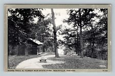 Rockville IN, Turkey Run State Park, Scenic Trail Vintage Indiana c1945 Postcard picture