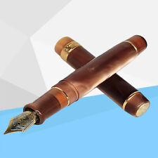 New Kaigelu 316 Resin Celluloid Coffee Fountain Pen EF/F/M Nib Writting Ink PelG picture