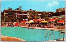 Playboy Hotel Pool Oracabessa Jamaica Resort Bathers Postcard picture