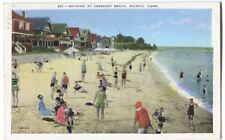 Postcard Bathing at Crescent Beach Niantic CT 1937 picture