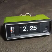 VINTAGE COPAL Green Flip Alarm Clock RP207 50Hz 60Hz Space Age Mid-century JAPAN picture
