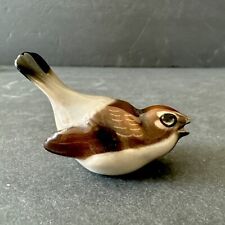 Vintage Goebel Bird Figurine W Germany Porcelain Baby Sparrow Chirping Bird picture