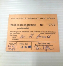 Vintage 1980 DEUTSCHER BUNDESTAG-Gaste-Karte Germany guess pass- Membership card picture