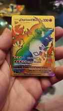 Pokemon Solid Metal Gold Charizard Card VMAX EX GX MEGA picture