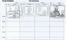 Simpsons Homer Original Art Production Pencil Storyboards on Film Roman Sheet 4P picture