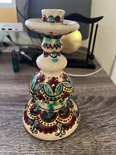 Beautiful Hand-Painted Ceramic Candle Holder - Potential Slavic Origin picture