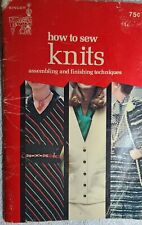 1974 Singer How To Sew Knits Book Assembling & Finish Techniques picture