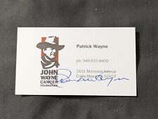 Patrick Wayne actor & son of John Wayne signed autographed business card picture