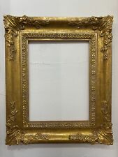 Real Gold Gilted Frame antique old aged vintage baroque ornate 13.75 x 18 inches picture