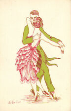 PC ARTIST SIGNED, GLAMOUR DANCERS, Vintage Postcard (b52561) picture