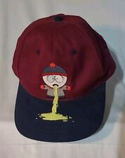 South Park Stan Puking Comedy Central Maroon Strapback Hat Cap 1998 Vintage Y2K picture