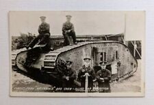 RPPC postcard Famous Tank Britannia Crew Allied War Expo San Francisco WWI 1918 picture