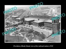 OLD 8x6 HISTORIC PHOTO OF PROVIDENCE RHODE ISLAND THE RAILROAD STATION c1930 picture