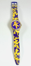 Vintage 1993 Swatch Swiss Blue and Yellow Bear Image picture