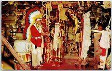 VINTAGE POSTCARD ANCIENT WEDDING OF THE IROQUOIS AT CAUGHNAWAGA INDIAN RESERVE picture