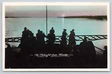 RPPC Alaska, The Midnight Sun, Hand Tinted Vintage Postcard A219 picture