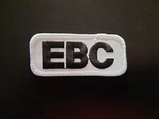 Vintage EBC Brakes Cloth Patch Badge Motorcycle Auto Original Black picture