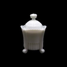Westmoreland “Flute & Crown” Milk Glass Sugar Bowl with Lid picture