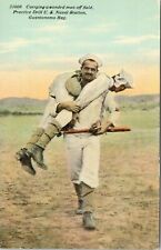C.1910s Guantanamo Bay Cuba Navy Carrying Wounded Man Practice UNP Postcard 826 picture