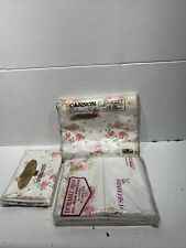 VTG CANNON Fashion Muslin Rose Dream Double Bed Sheet, fitted and 2 Pillowcases picture