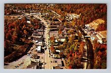 Gatlinburg TN-Tennessee, Aerial View, Fall Colors, Vintage Souvenir Postcard picture