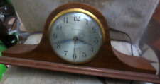 Vintage Bulova Mantel Camel Back electric wood case Mantel Clock Runs picture