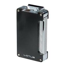 Lotus Duet 3-Eleven Single Torch Butane Lighter w/ Cigar Punch - Black - New picture
