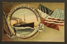 1911 Kaiser Wilhelm Grosse Bremen Postcard Steamship Boat Ocean Liner Verlag picture