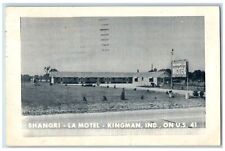 Kingman Indiana IN Postcard Shangri-La Motel Roadside Scene Signage 1964 Vintage picture