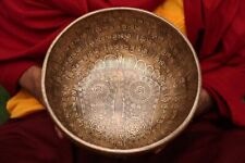Singing Bowl Nepal- Special Buddha Foot Carving 9 inches Blessed Singing Bowl... picture