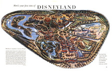 Disneyland Park 1954 Map First View Concept Retro Disney Poster Print picture