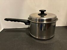 Vintage Lifetime Cookware Stainless Steel 18-8 Sauce Pan Pot With Lid  3 Quart picture