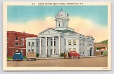 c1940s Swain County Court House Exterior Bryson City North Carolina NC Postcard picture