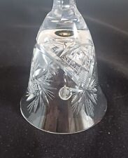 Vintage Glass Dinner Bell W Glass Etchings 7 1/2