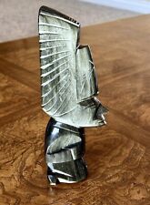 Hand-Carved Obsidian Mayan Sculpture picture