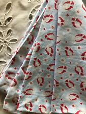 Antique French 1930s Ditsy Print Floral Cotton Bolster Pillow Cushion Cover 3ft picture