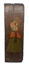 Vintage Oil Painting Wooden Plaque Judaica Bible Scene Jephthah's Daughter Rare picture
