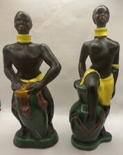 Vintage Exclusive for Luc Vallauris by Auguste Lucchesi African Couple Decanters picture