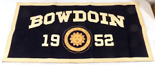 Bowdoin College Maine 1952 Stitched Wool Felt Banner Pennant 34