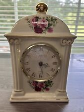 Vintage Formalities Porcelain Mantle Clock By Baum Brothers. picture
