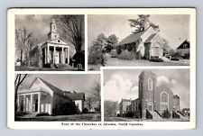 Ahoskie NC-North Carolina, Four of the Churches of Ahoskie Vintage Postcard picture