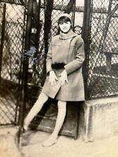 1970s Pretty Young Woman Smiling Slender Long Legs Vintage Photo Snapshot picture
