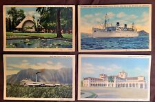 Linen Postcards of Hawaii Landmarks; Est. 1940s - 8 different cards picture
