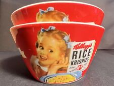 2005 VINTAGE KELLOGG’s Rice Krispies 2 - Cereal Bowls Ex. Cond. Porcelain picture